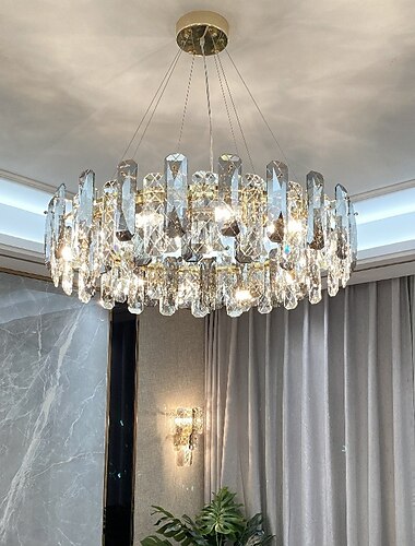  LED Pendelleuchten 60 cm Pendelleuchte Design Kronleuchter Edelstahl galvanisiert modern 110-240V