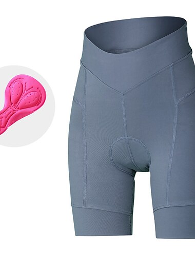  Damen Radhose kurz mit polster Fahhrad Gepolsterte Shorts / Gämse MTB Mountain Rennrad Sport 3D-Pad Schnelles Trocknung Atmungsaktiv Weich Schwarz Purpur Polyester Elasthan Bekleidung / elastisch