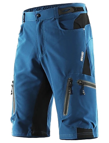 Arsuxeo Herren MTB-Fahrradhose Fahrradshorts Fahhrad Shorts Weite Shorts Bequeme Passform Mountainbike MTB Straßenradsport Sport Schnelltrocknend Wasserdichter Reißverschluß tragbar Atmungsaktiv