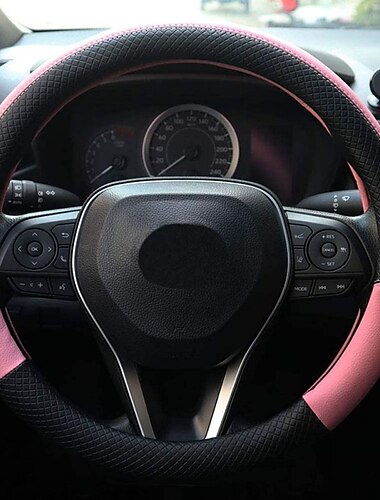  housse de volant de voiture en cuir universel 15 pouces anti-dérapant&amp;ampli; sans odeur