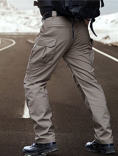  Herren Cargohose Cargohosen Cargohose Taktische Hose Taktisch Arbeitshose Multi Pocket Pattentasche Feste Farbe Tarnfarben Wasserdicht Sports Outdoor Wandern Brautkleider schlicht Militär Graues Grün