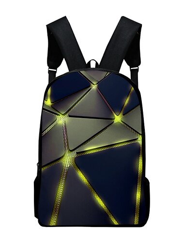  moderner Rucksack mit geometrischem Print für Teenager – stylische, leichte Schultasche für Jungen, Mädchen oder den täglichen Gebrauch