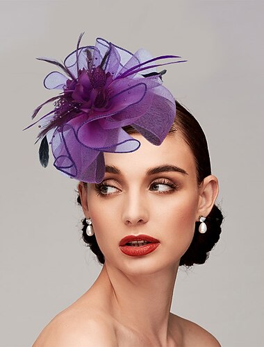  peříčka / síťované čelenky / fascinátory kentucky derby klobouk s 1 kusem svatební / párty / večerní / čajová čelenka