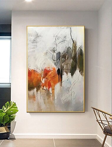  pintura al óleo hecha a mano arte de la pared pintado a mano moderno blanco negro rojo imagen abstracta gruesa decoración del hogar lienzo enrollado sin marco sin estirar