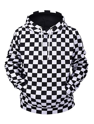  Homme Graphic Ecossais à Carreaux Sweat à capuche Sweats à Capuche Sweat-shirt Sweat à capuche manche longue Sweat à capuche Capuche Décontractées 3D effet du quotidien Des sports Vêtement de rue