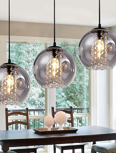  20 cm globe design enkel ontwerp hanglamp led metalen vintage stijl globe gegalvaniseerde geschilderde afwerkingen vintage country 220-240v