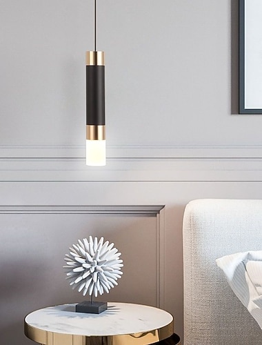  Suspension 1 lumière 4 cm design minimaliste led finitions peintes en métal moderne bureau salle à manger chambre suspension 110-120v 220-240v