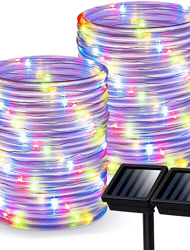  elegante festa de recepção de casamento 3 peças luzes solares luzes de corda luzes de corda movidas a energia solar 40 pés 120 leds 8 modos luzes de fada decoração externa iluminação para jardim