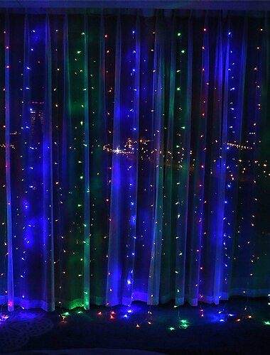  vorhang lichterketten 3x1m 3x2m 3mx3m vorhang lichter 24v niederspannung fernbedienung solarstrom stecker doppelzweck lichterkette erntedankfest weihnachten outdoor party gartendekoration lichterkette