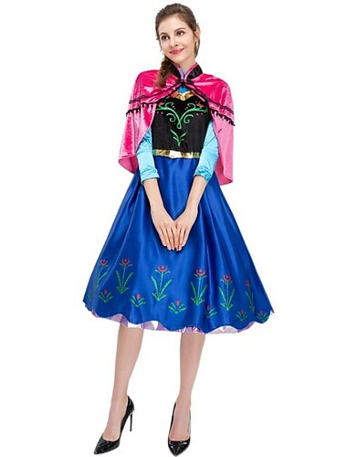  Anna Vestidos Roupa Baile de Máscara Natal Estilo bonito Festa Cosplay filme for Mulheres Adulto Carnaval Baile de Máscaras