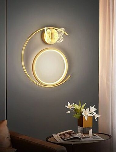  lightinthebox aplică led modernă simplă sufragerie fundal lampă creativă nordică fluture