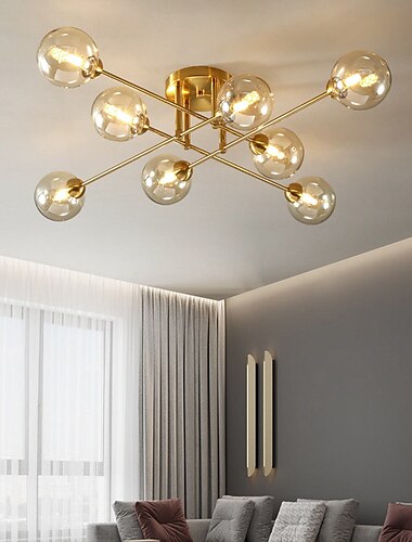  96 cm lantaarn design flush plafondlamp led kroonluchters metaal gegalvaniseerde moderne 220-240v