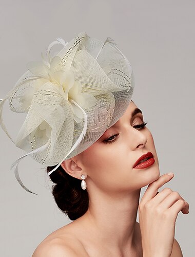  plumas / fascinadores netos sombrero kentucky derby / tocado con pluma / gorra / flor 1 pc boda / día de San Valentín / tocado de San Valentín