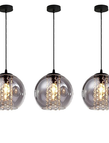  20 cm Globus Design Single Design Pendelleuchte LED Metall Vintage-Stil Globus galvanisierte Lackierungen Vintage Country 220-240V