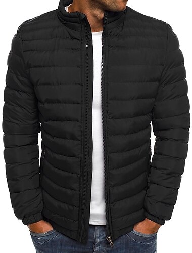  Herren Daunenjacke übergangsjacke Outdoor Klassisch Frühling & Herbst Polyester Winddicht Leicht Einfarbig Hellblau Marineblau Groß Rot Gras-Grün Weste