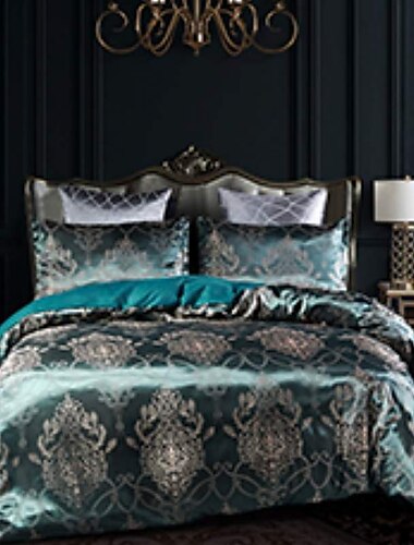  3-teiliges Bettbezug-Set aus Satin-Seide, Bettdeckenbezug mit 1 Bettbezug oder Bettdecke, 2 Kissenbezüge für Doppelbett/Queen/King (1 Kissenbezug für Twin/Einzelbett), luxuriöser Stil, trockener und