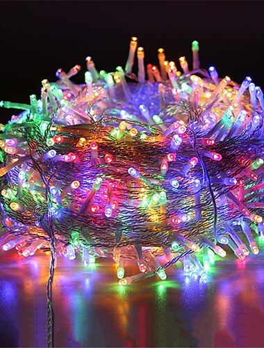  elegant bryllupsfestmottakelse 50m/100m garland fe-lys, 400/800 lysdioder, ip65 vanntett, utendørs hageinnredning, blå farge, dc31v, eu/us/au/uk plugg