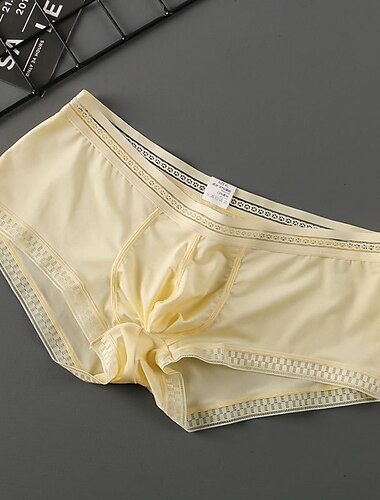  Per uomo 3 pezzi Slip boxer Biancheria intima Mutandine di base Boxer Di base Nylon Colore puro Vita normale Nero Bianco