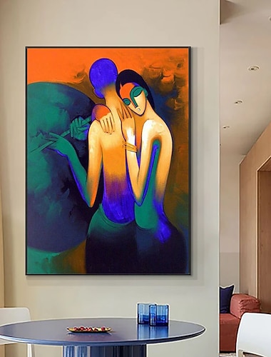  peinture à l'huile à la main peint à la main art mural vintage abstrait personnes comme cadeau de noël décoration de la maison décor toile roulée sans cadre non étiré