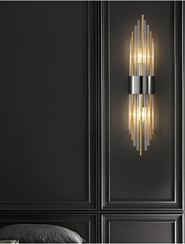  58cm luz de pared interior luz led diseño de cristal de lujo posmoderno luces de pared de estilo nórdico sala de estar tiendas / cafés luz de pared de cristal 220-240v