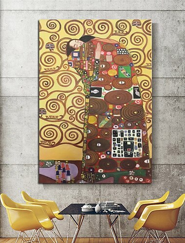  手作りの手描きの油絵 ウォールアート クリムト 有名な充実の油絵 家の装飾 装飾 ロールキャンバス フレームなし 未延伸