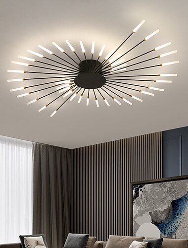  80/105/105/128/128 cm stropní světlo sputnik design zapuštěný kovový umělecký styl moderní styl květinový styl lakované povrchy led 220-240v