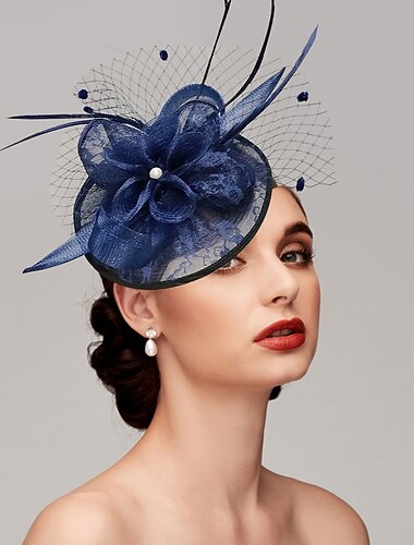  Fascinátory Klobouky Hlava s perem Pera Síťový klobouk Svatební Dostihy Den pro dámy Melbourne Cup Koktejl S perem Čepice Hlava Oblečení které ohromí na Dostihovém dni