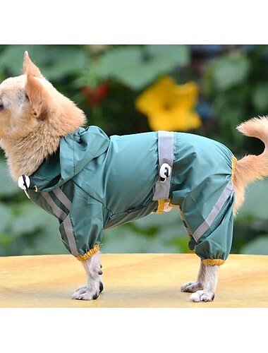  Hund Regenmantel Welpenkleidung Regenjacke Wasserdicht Winddicht Wasserdicht Outdoor Hundebekleidung for Buldogge Shiba Inu Mops Chihuahua Klein