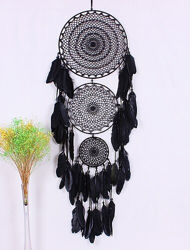  Boho Traumfänger handgemachtes Geschenk Wandbehang Dekor Kunst Ornament Handwerk Perle Feder für Kinderzimmer Hochzeit Festival Geburtstagsgeschenk