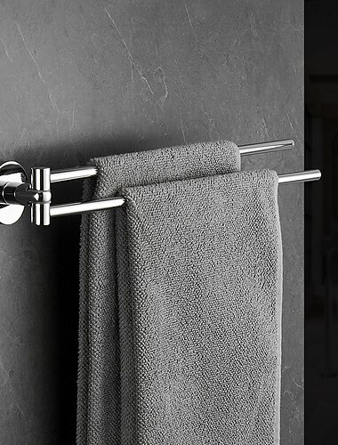  вешалка для полотенец складная полка для ванной многослойная современная латунь и сплав цинка ванная комната 2 стержня настенная