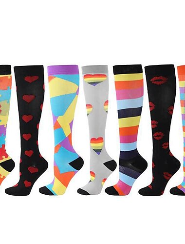  Hombre Mujer Calcetines de compresión Calcetas Calcetines Ciclismo Calcetines de bicicleta Calcetines deportivos Bicicleta de Pista Bicicleta de Montaña Bicicleta / Ciclismo Transpirable Suave Cómodo