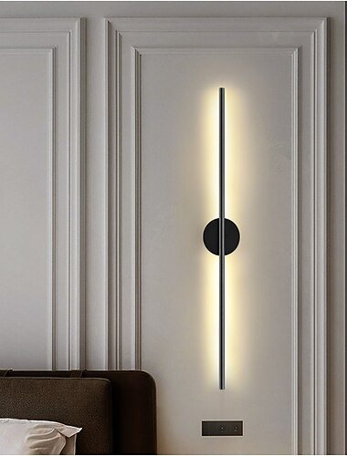  1 luz led luces de pared para interiores estilo nórdico luces de pared empotradas modernas salas de estar sencillas tiendas / cafés luz de pared acrílica 110-120v 220-240v