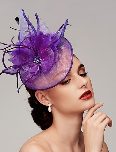  Ptačí síť fascinator Kentucky klobouk Hlava s ptačím kloboukem Květ 1 KS Svatební závod koní Dámský den Melbourne Cup Hlava aby vás ohromila Oblečení na den závodů