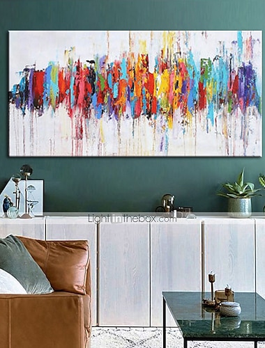 Pintura al óleo hecha a mano pintada a mano arte de la pared colorido abstracto moderno decoración del hogar decoración lienzo enrollado sin marco sin estirar