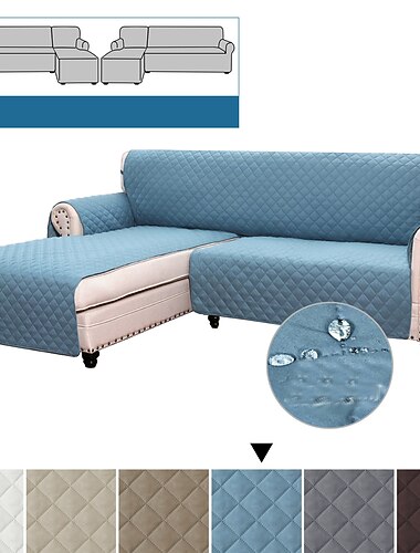  ソファスリップカバーL字型ソファカバー断面ソファカバー長椅子スリップカバーリバーシブルソファカバー家具プロテクターカバーペット用子供子供犬猫