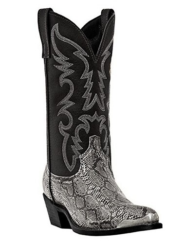  Herren Stiefel Cowboy Westernstiefel Freizeitskleidung Verabredung PU Silber Gold Herbst Winter