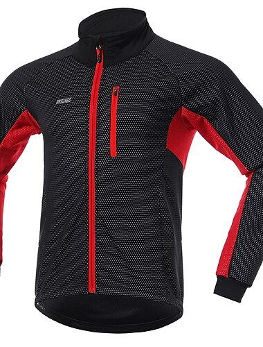  Herre Sykkeljakke Vinter Hold Varm Vanntett Vindtett Sykling Sykkel Jakke Vindjakker Fjellsykling Veisykling Sykling i byen Svart / Grønn Sykkelklær