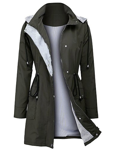  giacca da trekking impermeabile da donna giacca antipioggia invernale trench da esterno impermeabile con cappuccio termico caldo antivento capispalla leggero trench top pesca arrampicata corsa blu verde nero