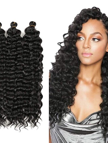  22 ιντσών ocean wave μαλλιά με βελονάκι 3 πακέτα wave deep twist πλέξιμο μαλλιά βαθύ κυματισμό κροσέ συνθετικές πλεξούδες επέκταση μαλλιών 22 ιντσών 3 πακέτα