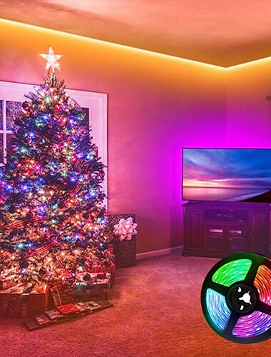  5m led strip lights rgb tiktok lights 300 led 2835 smd rgb tape lights light set αυτοκόλλητο πολύχρωμο για δωμάτιο κουζίνα τηλεόραση φεστιβάλ φωτισμού με τηλεχειριστήριο 12v