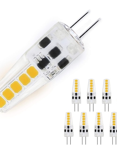 10 قطعة G4 LED لمبة غير قابلة للخفت AC220V G4 لمبة إضاءة ثنائية دبوس 1.5 واط (استبدال لمبة الهالوجين 20 واط) أبيض دافئ ودرجة حرارة اللون الأبيض اثنين