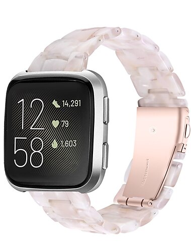  Παρακολουθήστε το συγκρότημα για Fitbit Versa 2 / Versa Lite / Versa SE / Versa Ρητίνη Αντικατάσταση Λουρί Γυναικεία Μεταλλικό κούμπωμα Πόρπη από ανοξείδωτο ατσάλι Βραχιόλι με συνδέσμους Περικάρπιο