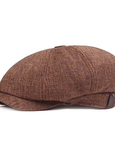  Pánské Baret Plochá čepice Černá Khaki Prádlo Móda 20. let retro Formální Kancelář Denní Plná / Jednobarevná Běžné nošení