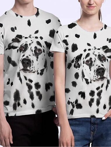  101 Dalmatiner Hundert und ein Dalmatiner Cruella De Vil T-Shirt-Ärmel Anime Zeichentrick Anime 3D 3D Harajuku Grafik Für Paar Herren Damen Erwachsene Zurück zur Schule 3D-Druck