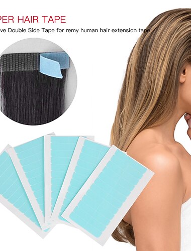  60 stk dobbeltsidig tape lim super hår lim for tape hair extension blonde parykk toupee parykk tape hår blonder front tape lim 4cm*0,8cm