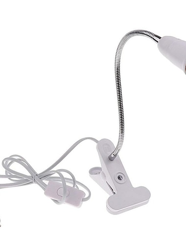  1pcs plug in clip on light screw bulb clip on desk lamp for desk bed hoofdeinde met aan uit schakelaar klem lamp voor lezen
