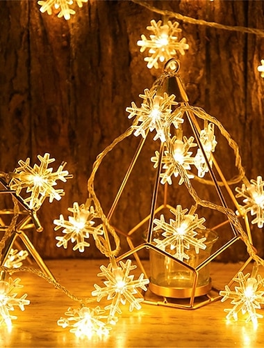  Świąteczne lampki świetlne zasilane baterią AA LED kuliste gwiazdy wodoodporne na zewnątrz/wewnątrz ciepłe oświetlenie na dekoracje noworoczne