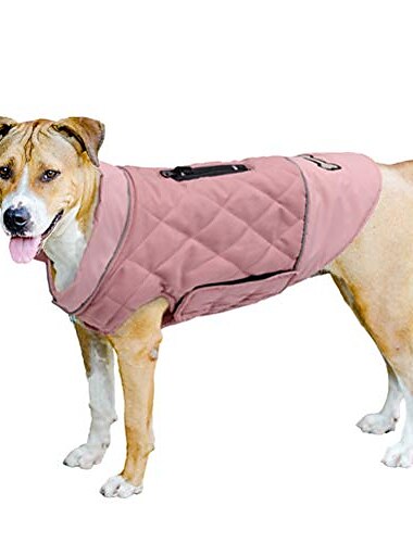  chaqueta reflectante para perros abrigo reversible para perros chaleco acolchado cálido para perros chaqueta para cachorros rosa xl