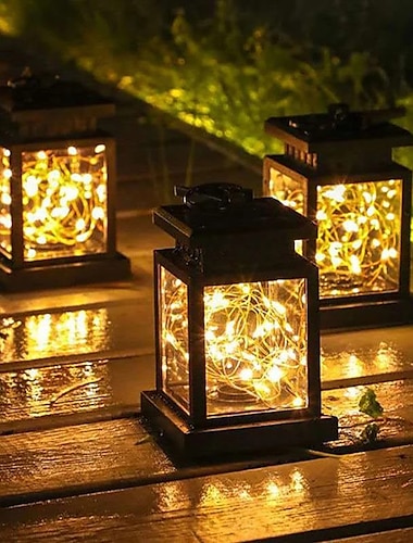  ramadan eid lichten solar buitenverlichting lantaarn waterdicht opknoping solar lantaarn rgb/warm wit 30 leds nachtlampje string voor tuin patio kerstvakantie feestdecoratie