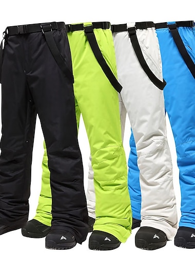  MUTUSNOW Homens Calças de Esqui Babetes de esqui Ao ar livre Inverno Isolado Térmico / Quente Prova-de-Água A Prova de Vento Calças de babador de neve para Esqui Snowboard Esportes de Inverno